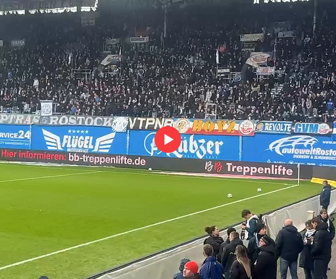 LED-Bandenwerbung von BB Treppenlifte im Ostseestadion Rostock